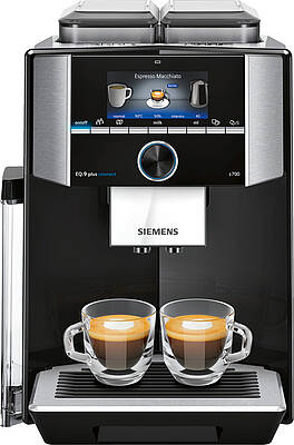 Der Siemens Kaffeevollautomat EQ.9 plus connect S700 lässt sich auch ganz einfach via Home Connect App über das Smartphone oder Tablet steuern