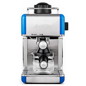 Die farbenfrohe Espressomaschine Sagrada von Klarstein mit integrierter Dampfdüse bereitet Espresso, Cappuccino und Latte Macciato