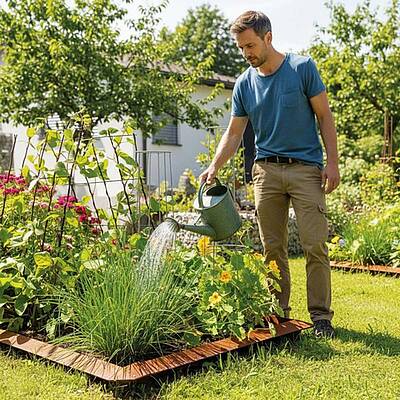 Metall-Rasenkanten für Beete, Wege und Naturflächen - langlebig, pflegeleicht und passend zum Trend naturnaher Gärten