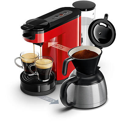 Die 2-in-1 Kaffeemaschine Senseo Switch für Filterkaffee und Pads