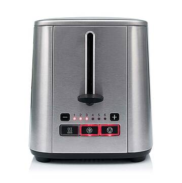 Der CT-1000S ist ein kleiner, kompakter Toaster in stilvollem Edelstahldesign - eine Zierde für jeden Frühstückstisch