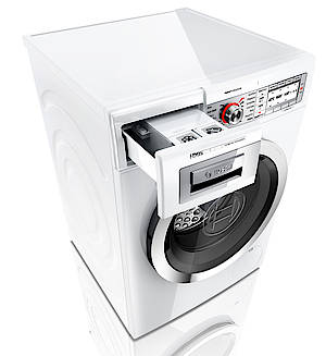 Die Waschmaschinen aus der Bosch Premium-Design-Familie HomeProfessional gibt es jetzt auch mit dem bereits 2010 eingeführten intelligenten Dosiersystem i-Dos