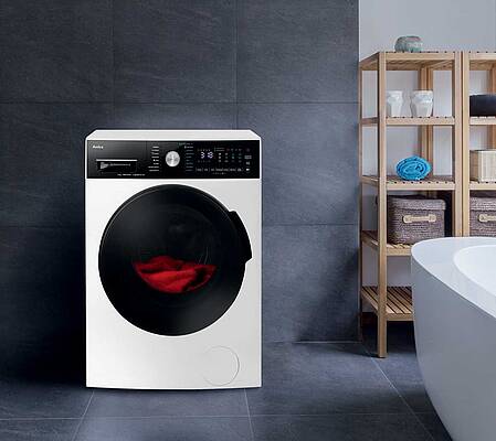 Top-Modell WA 484 091, 8 kg, SteamTouch, bürstenloser Motor (BLDC), 20 Programme, UV Licht, Add+ Funktion, Türverriegelungsanzeige, Kindersicherung, ECOBar Verbrauchsanzeige, AutoSensor Mengenautomatik, EEK A