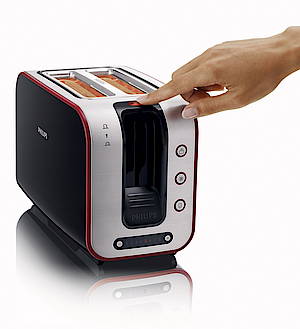 Der Toaster HD 2686 hat zwei extra lange und breite Kammern
