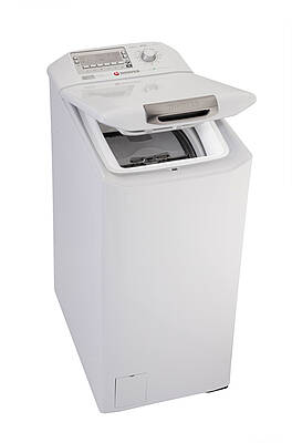 Braucht wenig Platz: die Toplader-Waschmaschine (Fotos: Candy Hoover)