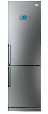Kühlschrank mit blauem Display (Fotos: LG)