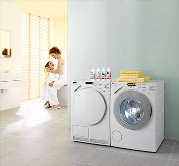 Waschmaschine und Wäschetrockner haben eine 24-Stunden-Startvorwahl (Fotos: Miele)