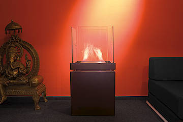 Ethanol-Feuerstelle für drinnen und draußen - Semi Flame. (Fotos: Radius Design)