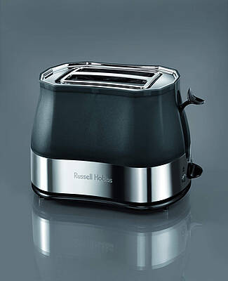 Materialmix und massive Erscheinung: der Stylis Toaster (Fotos: Russell Hobbs)