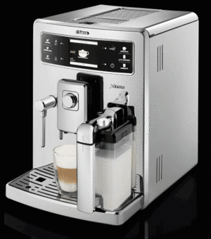 Beim Kaffeevollautomaten Xselsis Digital ID funktioniert die Bedienung nur über die Front. (Fotos: Saeco)