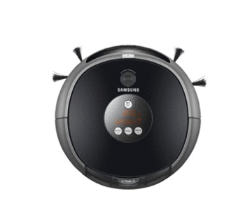 Der Staubsaugerroboter Tango-View behält mit seiner eingebauten Kamera das Zuhause im Blick. (Fotos: Samsung)