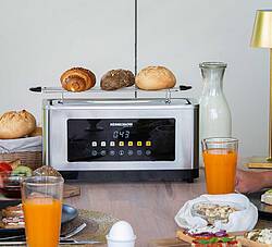 Der neue Automatik Langschlitz Toaster TOL 1000 von Rommelsbacher mit motorischer Liftfunktion, intelligenter Röstzeitanpassung...