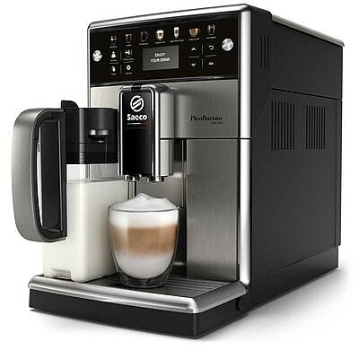 Jede Menge Kaffeespezialitäten liefert die Philips Saeco PicoBaristo Deluxe mit intuitivem Touchdisplay