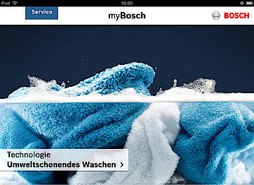 Die kostenlosen iPad Service-App „myBosch – die Gebrauchsanleitung der Zukunft“ bietet Bosch-Kunden einen interaktiven, digitalen Rundum-Service